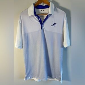 Adidas ClimaCool Kapalua Hawaii Mens Polo Shirt Size M White & Purple Golf